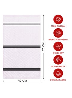 Infinitee Xclusives Premium Kitchen Towels – Pack of 12, 100% Cotton 40cm x 70cm Absorbent Dish Towels - 425 GSM Tea Towel, Terry Kitchen Dishcloth Towels- Grey Dish Cloth for Household Cleaning by Infinitee Xclusives  - Image 2