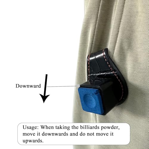 LAKE OF FIRE Pool Chalk Holder – Magnetic Leather Pocket Clip Design – Ideal Accessory for Snooker & Billiards(Square) - Image 5