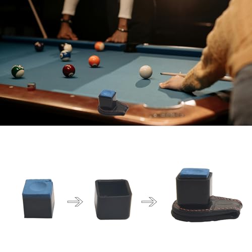 LAKE OF FIRE Pool Chalk Holder – Magnetic Leather Pocket Clip Design – Ideal Accessory for Snooker & Billiards(Square) - Image 3
