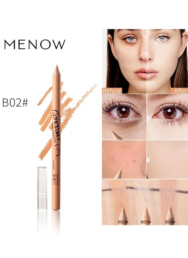 Menow - Wonder Concealer Pen B02, Gives Full Coverage To Hide Imperfections, Reduce The Appearance of Blemishes, Redness and Pores, Good For Use Before Makeup, Perfectly Blends Into Liquid Foundation - Image 1