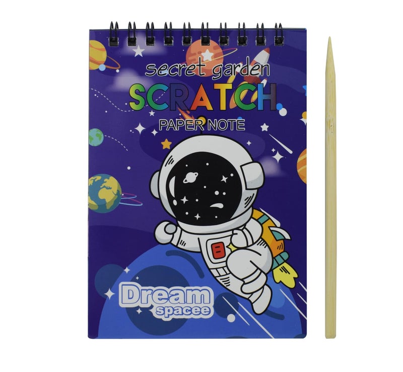 Asera كتاب فن الخدش مع قلم خشبي هدية عيد ميلاد للأطفال من جميع الفئات العمرية. (12 قطعة) - Image 4