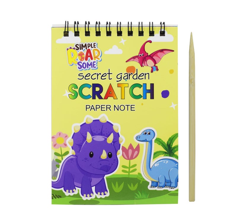 Asera كتاب فن الخدش مع قلم خشبي هدية عيد ميلاد للأطفال من جميع الفئات العمرية. (12 قطعة) - Image 3