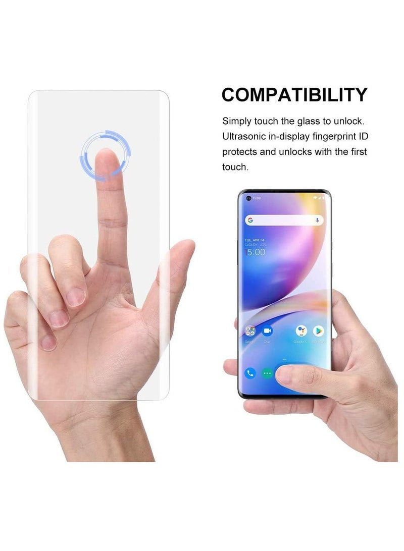MIGOFAST Screen Protector for OnePlus 8 Pro UV Tempered Glass, Film HD Screen Saver, 9H Hardness, Bubble-free Screen Replacement Protector Film - Image 4