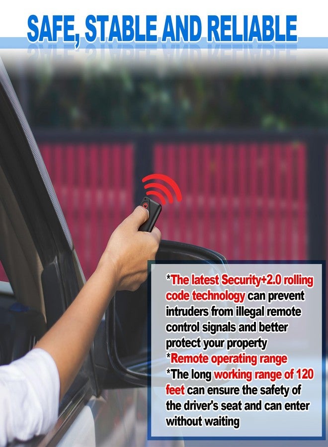 كينغدير جهاز تحكم عن بعد لباب المرآب من كينجدر متوافق مع جهاز إرسال باب المرآب جارديان 2211 L ذو زرين بتردد 303 ميجاهرتز/390 ميجاهرتز مع سلسلة مفاتيح - Image 3