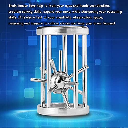 RoseFlower 15 pcs IQ Test Puzzle Brain Teaser Metal Wire Puzzles Mind Game Educational Toys Disentanglement Unlock Interlock Game Magics Trick Toy for Party Favor Kids Adults Challenge Interlock Games - Image 4