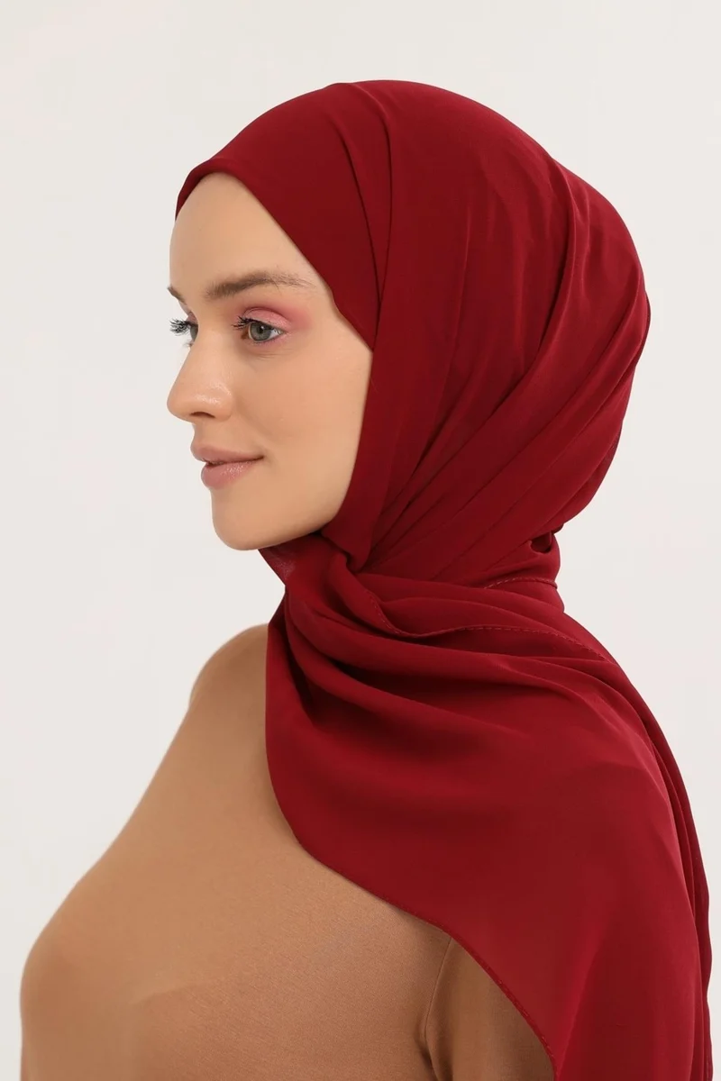 Altobeh Ready Practical Luxury Snap-on Elastic Bonnet Chiffon Shawl