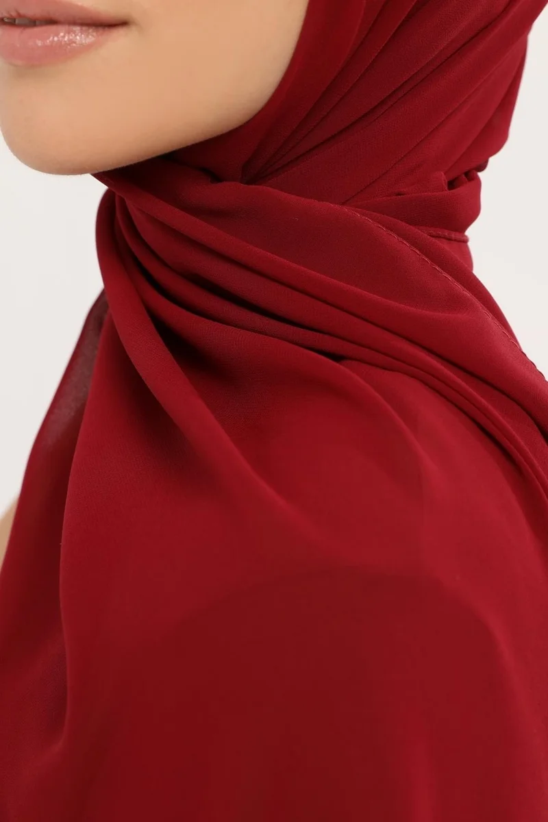 Altobeh Ready Practical Luxury Snap-on Elastic Bonnet Chiffon Shawl