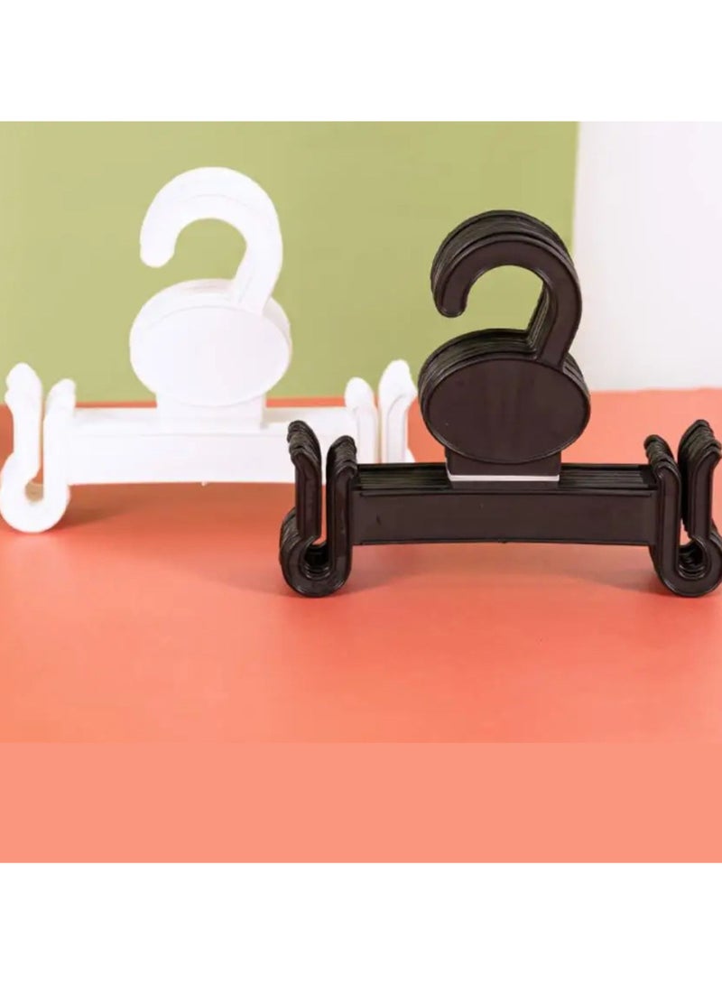 أورتوك 12 قطعة شماعات أحذية خطاف شماعات أحذية بلاستيكية، شماعات أحذية عرض خفيفة الوزن، شماعات أحذية عرض بالجملة، شماعات صنادل صندل زحافات، خطاف شماعات أطفال أبيض لشماعات الرفوف 13x10 سم - Image 3