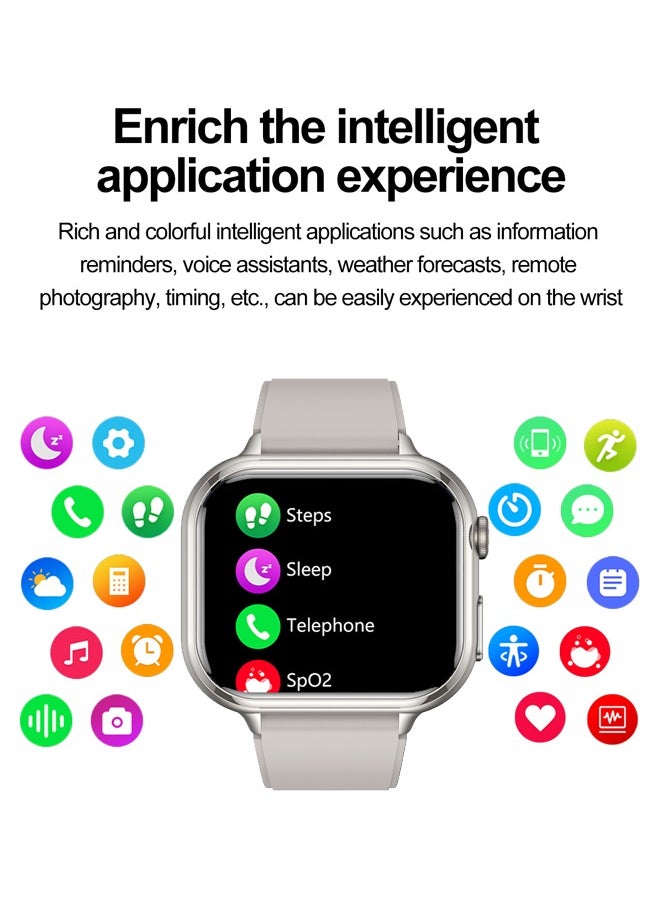 RollsTimi  - Men's/Women's Universal Bluetooth Smartwatch, 1.91-Inch Horizontal Full-Touch HD Screen, Support Voice Assistant, Answer/Make Calls, Exercise Sleep Monitoring, Multiple Exercise Modes, Customize The Dial Wallpaper, RT TK17 - Image 1