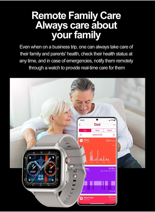 RollsTimi  - Men's/Women's Universal Bluetooth Smartwatch, 1.91-Inch Horizontal Full-Touch HD Screen, Support Voice Assistant, Answer/Make Calls, Exercise Sleep Monitoring, Multiple Exercise Modes, Customize The Dial Wallpaper, RT TK17 - Image 1