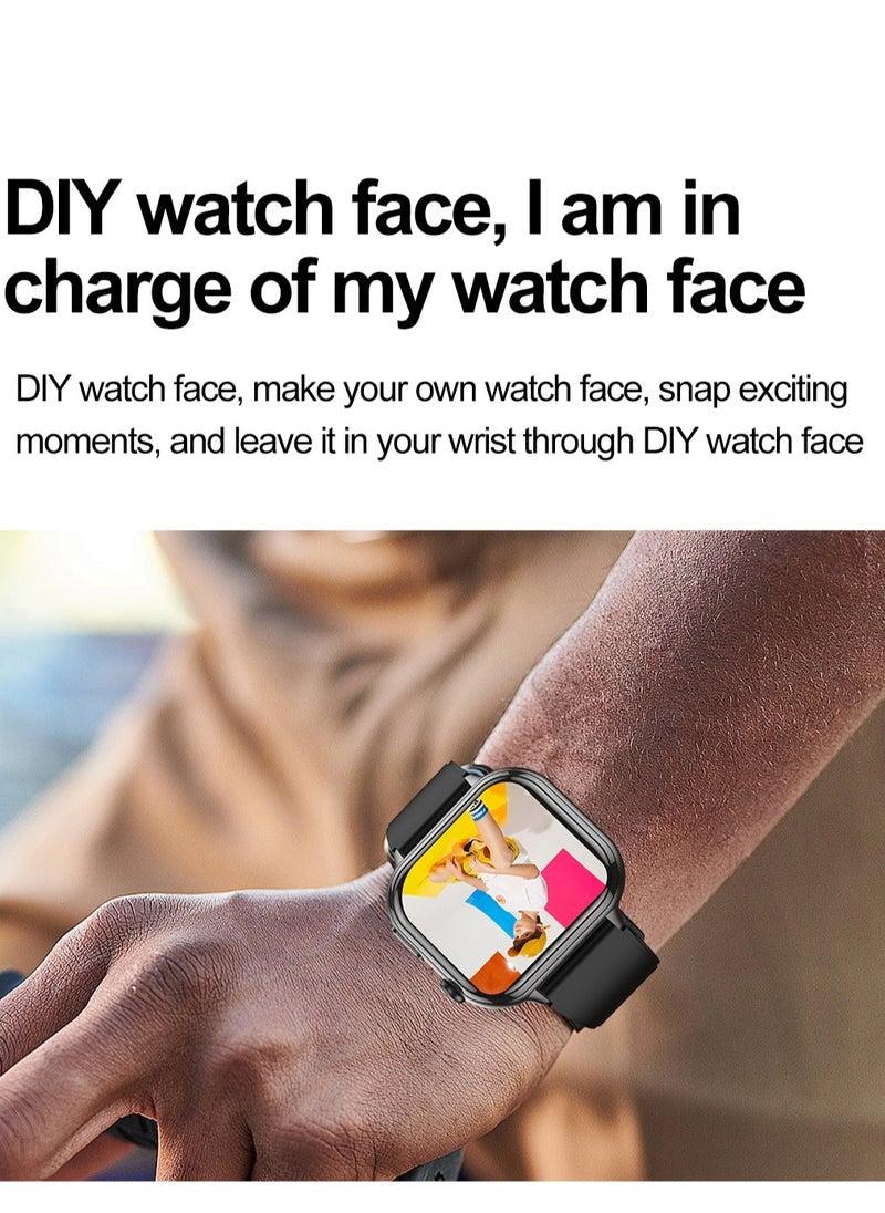 RollsTimi  - Men's/Women's Universal Bluetooth Smartwatch, 1.91-Inch Horizontal Full-Touch HD Screen, Support Voice Assistant, Answer/Make Calls, Exercise Sleep Monitoring, Multiple Exercise Modes, Customize The Dial Wallpaper, RT TK17 - Image 1