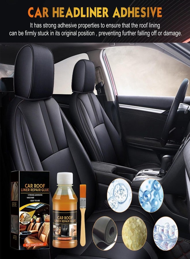hepanio Headliner Repair Glue 100ml, Car Roof Liner Quick Repair Adhesive Glue, Car Roof Fabric Adhesive,Upholstery Glue for Cars(2pcs) - Image 5