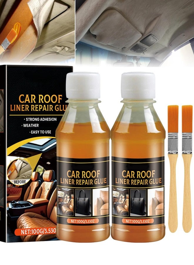hepanio Headliner Repair Glue 100ml, Car Roof Liner Quick Repair Adhesive Glue, Car Roof Fabric Adhesive,Upholstery Glue for Cars(2pcs) - Image 1