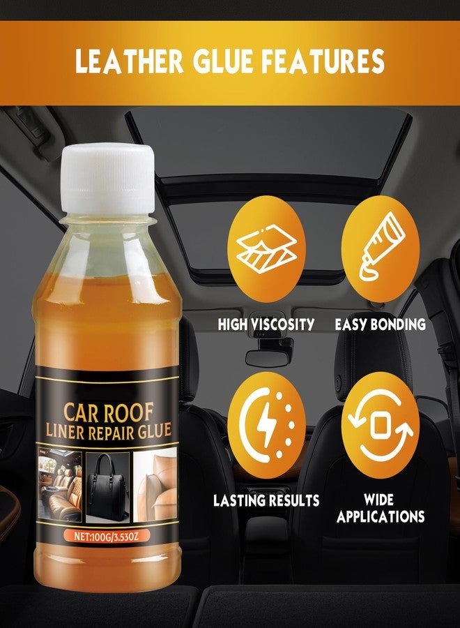 hepanio Headliner Repair Glue 100ml, Car Roof Liner Quick Repair Adhesive Glue, Car Roof Fabric Adhesive,Upholstery Glue for Cars(2pcs) - Image 4