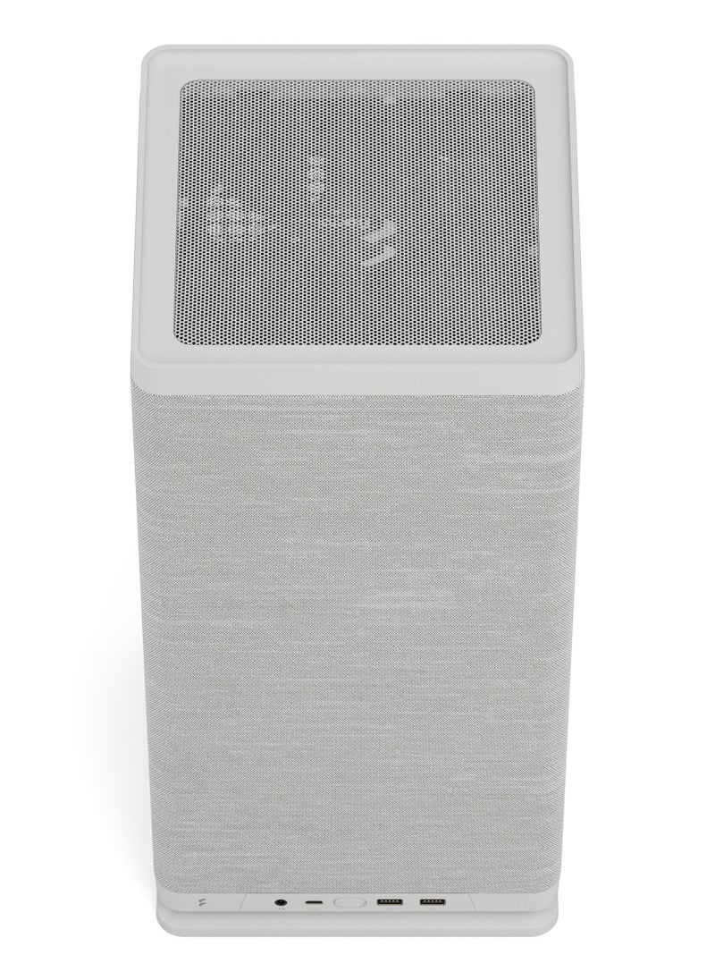 Fractal Design - Mood mITX Case – Compact SFF Case, 1x 3.5” Drive Mount, 2x 2.5” Drive Mounts, USB 3.2 Gen 2x2 Type-C, Front 280mm Radiator Support, 1x 180mm Top Fan (Included), No Rear or Bottom Fan, SFX/SFX-L PSU Compatibility, GPU Max Length 325mm, CPU Cooler Max Height 114mm, Tool-less Push-to-Lock Design, Light Gray | FD-C-MOD1N-01 - Image 1