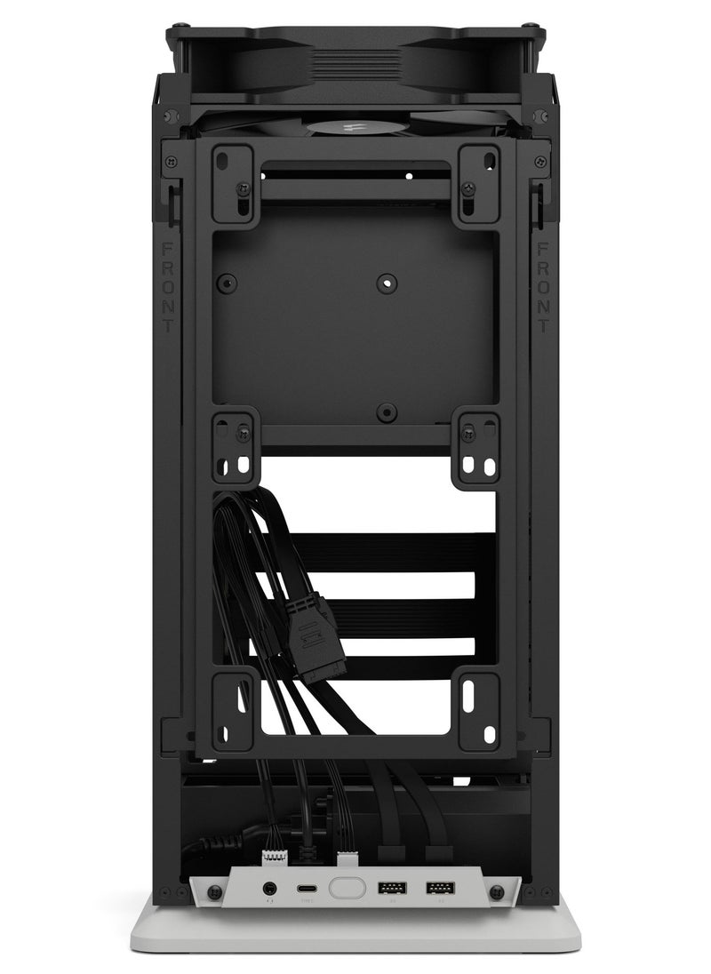 Fractal Design - Mood mITX Case – Compact SFF Case, 1x 3.5” Drive Mount, 2x 2.5” Drive Mounts, USB 3.2 Gen 2x2 Type-C, Front 280mm Radiator Support, 1x 180mm Top Fan (Included), No Rear or Bottom Fan, SFX/SFX-L PSU Compatibility, GPU Max Length 325mm, CPU Cooler Max Height 114mm, Tool-less Push-to-Lock Design, Light Gray | FD-C-MOD1N-01 - Image 1