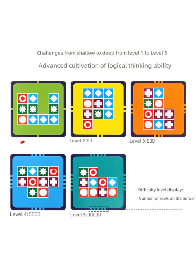 Children's Spatial Thinking, Concentration, Memory Training, Parent-child Interaction, Matching, Talent, Building Blocks, Boys And Girls Toys-Color:Matching Talent Blue - Image 5