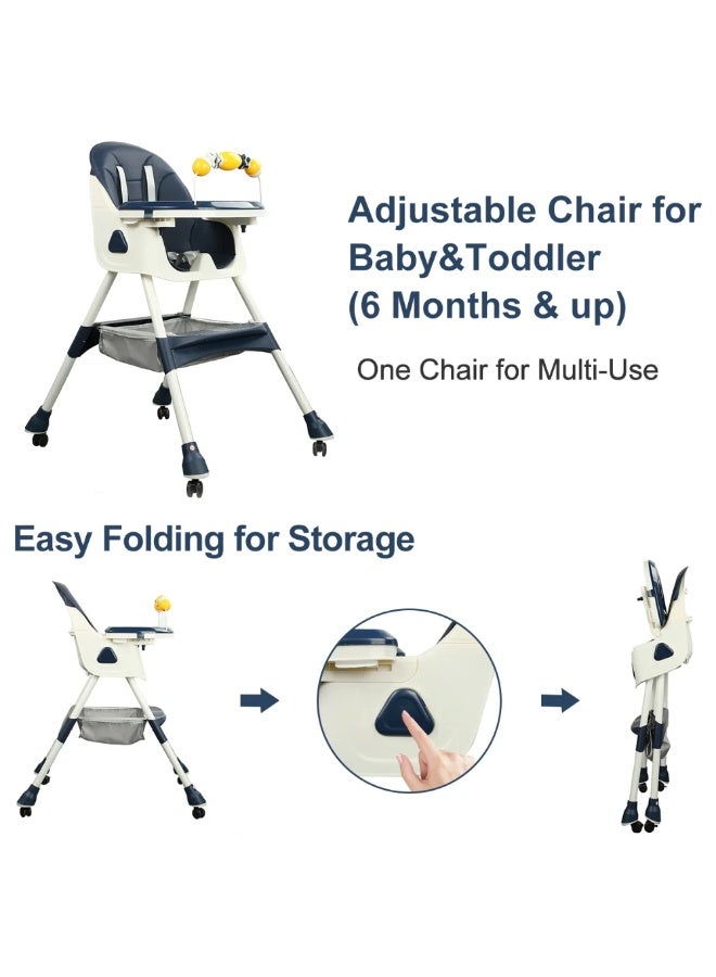 كرسي طعام مرتفع  للأطفال- 2 مستوي H602 - Image 2