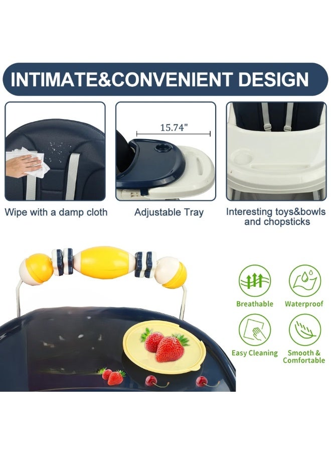 كرسي طعام مرتفع  للأطفال- 2 مستوي H602 - Image 3