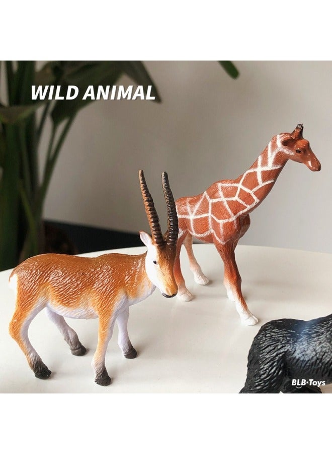 محاكاة مباشرة نماذج للحيوانات ديناصور الغابات البرية الحيوانات البحرية هدايا للأطفال 12 برميل-اللون: عالم المحيط - Image 5