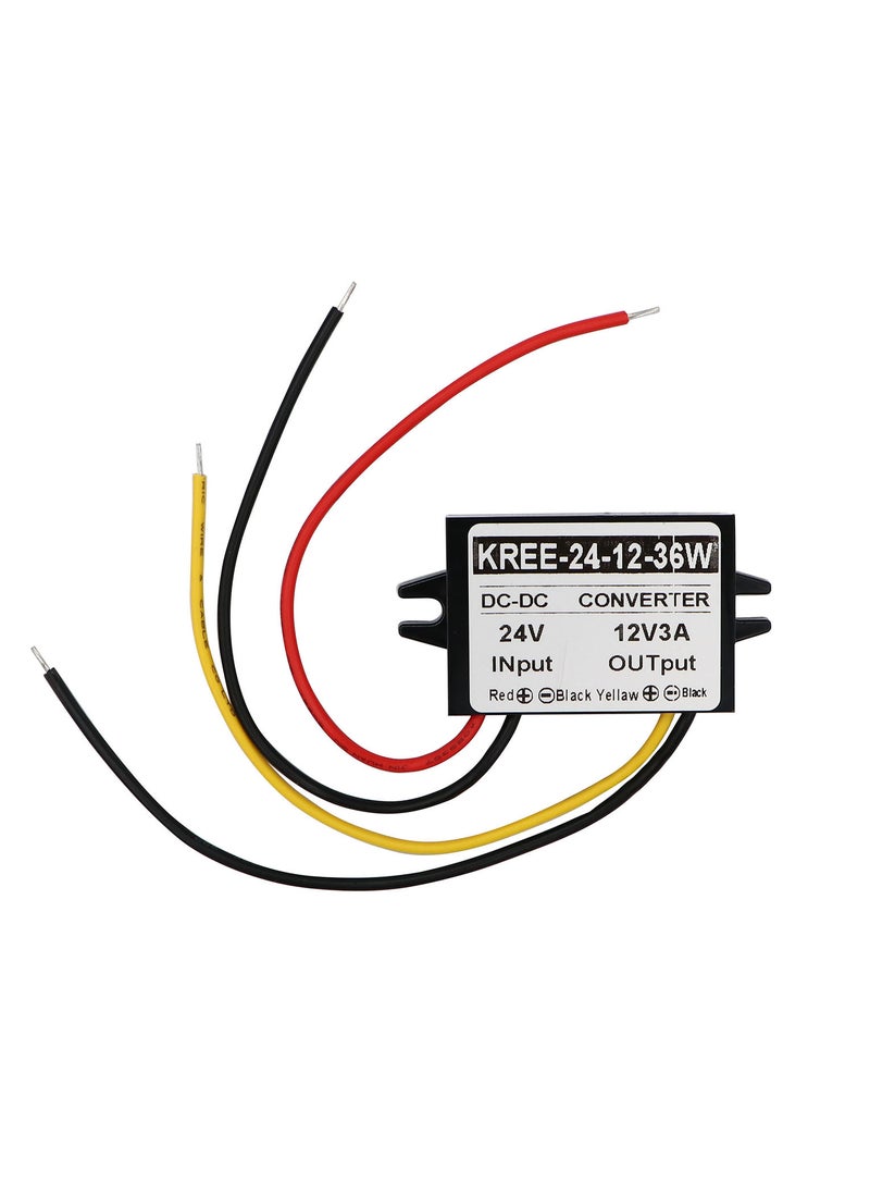 محول تيار مستمر 3 أمبير - 24 فولت/12 فولت إلى تيار مستمر - CA-DC-02 - متعدد الألوان - Image 1