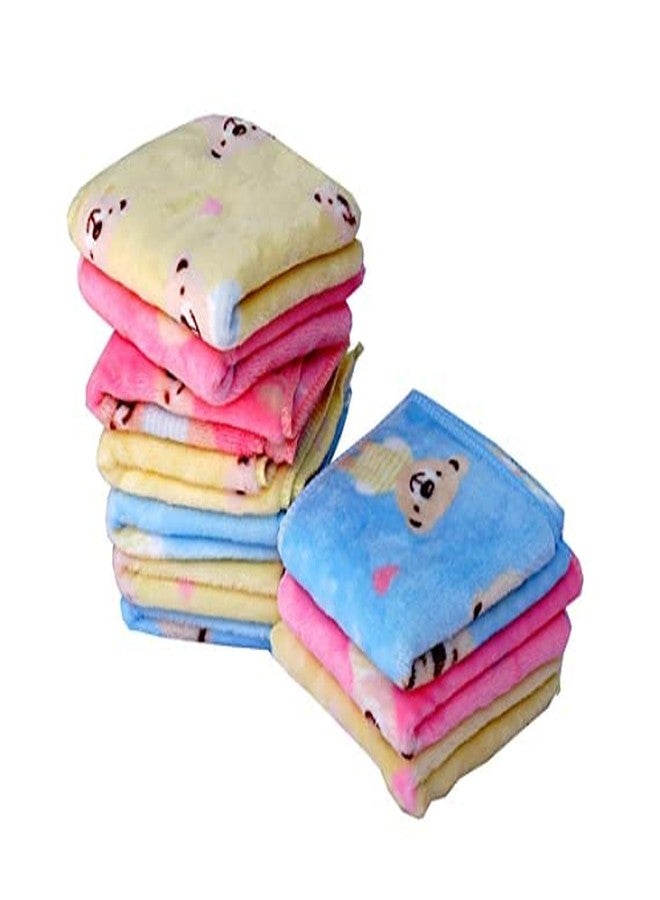 Baby Towel/Handkerchief/Rumal - Extra Soft and Super Absorbent for Women's, Kids and Newborn Baby - Set of 12 (Multicolor) (25 x25 CM) - Image 1