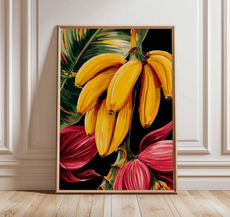 TNESSENTIAL Banana Wall Art Print, Tropical Kitchen Decor - Image 1