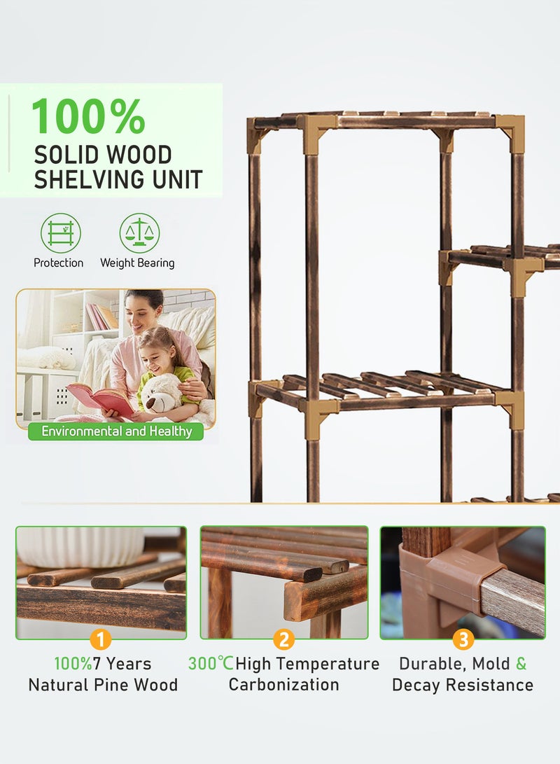 WinHolder Plant Stand Indoor, Outdoor Wood Flower Stands for Multiple Plants, Plant Shelf Ladder Table Plant Pot Stand for Living Room, Patio, Balcony, Plant Gardening Gift - Image 3