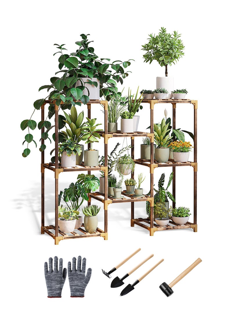 WinHolder Plant Stand Indoor, Outdoor Wood Flower Stands for Multiple Plants, Plant Shelf Ladder Table Plant Pot Stand for Living Room, Patio, Balcony, Plant Gardening Gift - Image 2