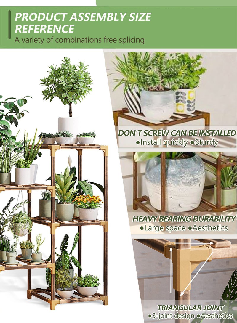 WinHolder Plant Stand Indoor, Outdoor Wood Flower Stands for Multiple Plants, Plant Shelf Ladder Table Plant Pot Stand for Living Room, Patio, Balcony, Plant Gardening Gift - Image 5