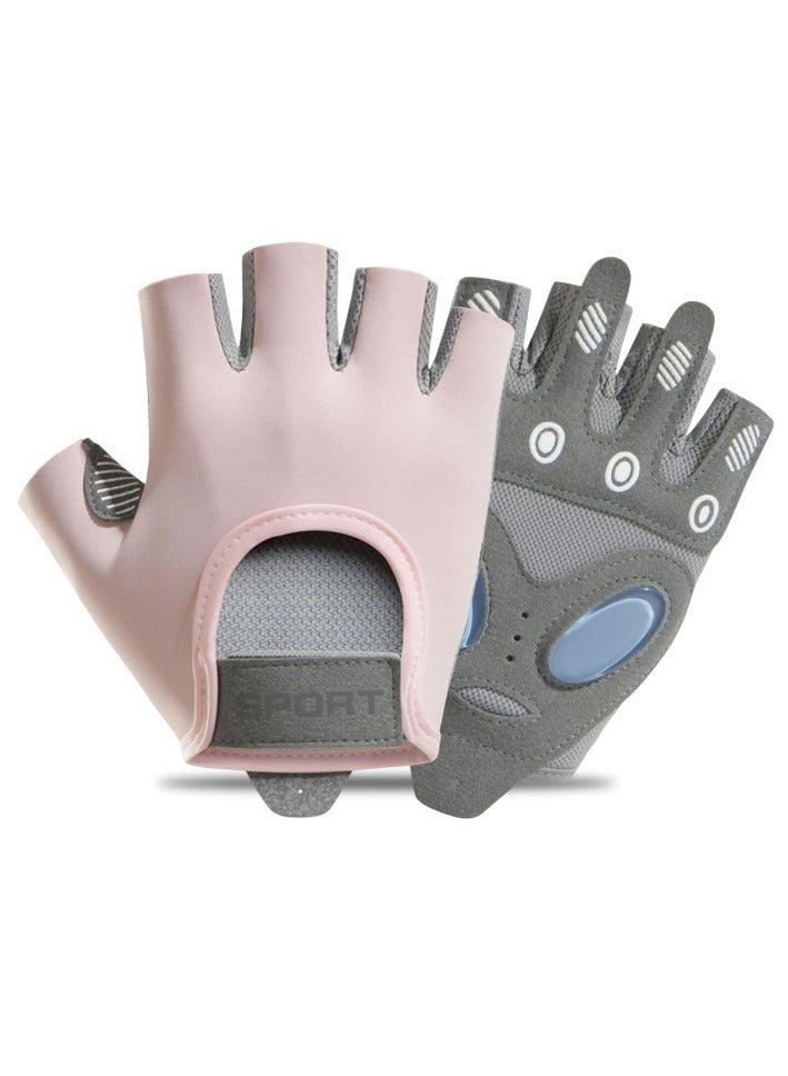 PYC Women's Breathable Fitness Gloves,Suitable For Weightlifting In Byms,Bicycles,Sports,Fitness,And Training,And Breathable And Non Slip Silicone Pads For Palm Protection  - Image 1