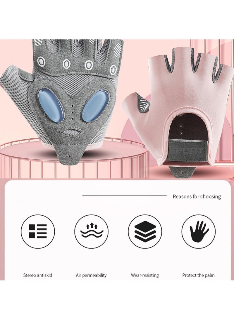 PYC Women's Breathable Fitness Gloves,Suitable For Weightlifting In Byms,Bicycles,Sports,Fitness,And Training,And Breathable And Non Slip Silicone Pads For Palm Protection  - Image 5