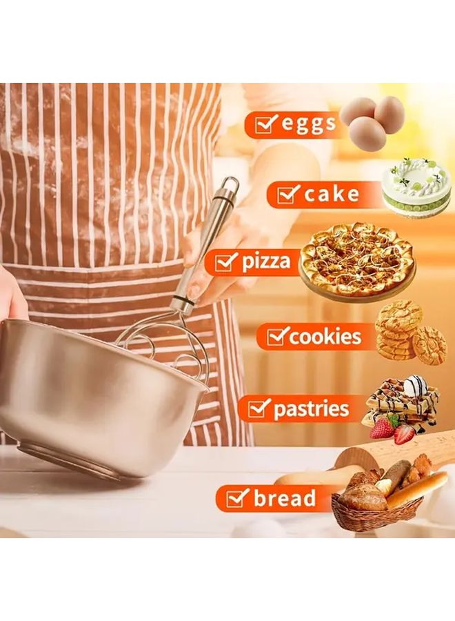 1pc Stainless Steel Danish Dough Mixer Handheld Pastry Pizza Baking Tool - Image 5