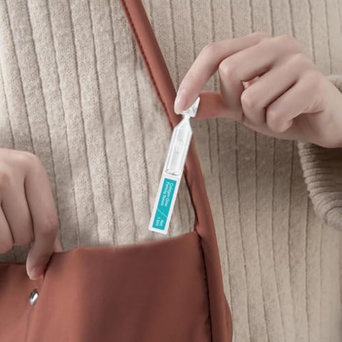 BACHERI سيروم الوجه المضيء بالكولاجين - أمبولات وجه طازجة مع حمض الهيالورونيك، الأدينوزين وسانتيلا - للعناية بالبشرة المضادة للشيخوخة، والتماسك والترطيب لخطوط الوجه الدقيقة، والتجاعيد والبشرة الحساسة - 30 أمبولة - Image 5