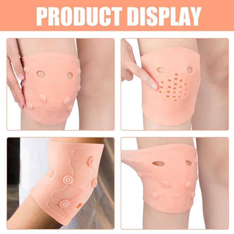 Alasum Patellas Compression Knee Brace Sebs Magnetic Support Sleeve Lightweight Wear-resistant Patellas Strap for Outdoor Running Cycling Fitness - Image 5