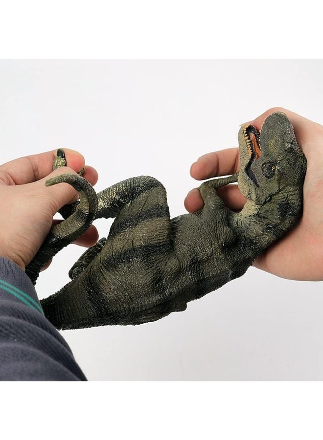 HALAMODO Grey/Brown T-Rex Dinosaur Model , Realistic Dinosaur Toy, Wild Ornaments, Jungle Zoo Cognitive Toys, Children's Birthday Party Gifts 31x13x17 cm - Image 3