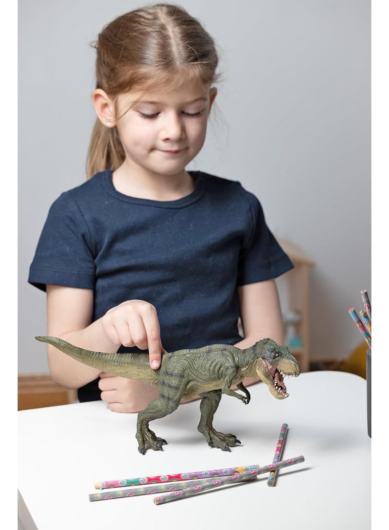 HALAMODO Grey/Brown T-Rex Dinosaur Model , Realistic Dinosaur Toy, Wild Ornaments, Jungle Zoo Cognitive Toys, Children's Birthday Party Gifts 31x13x17 cm - Image 4