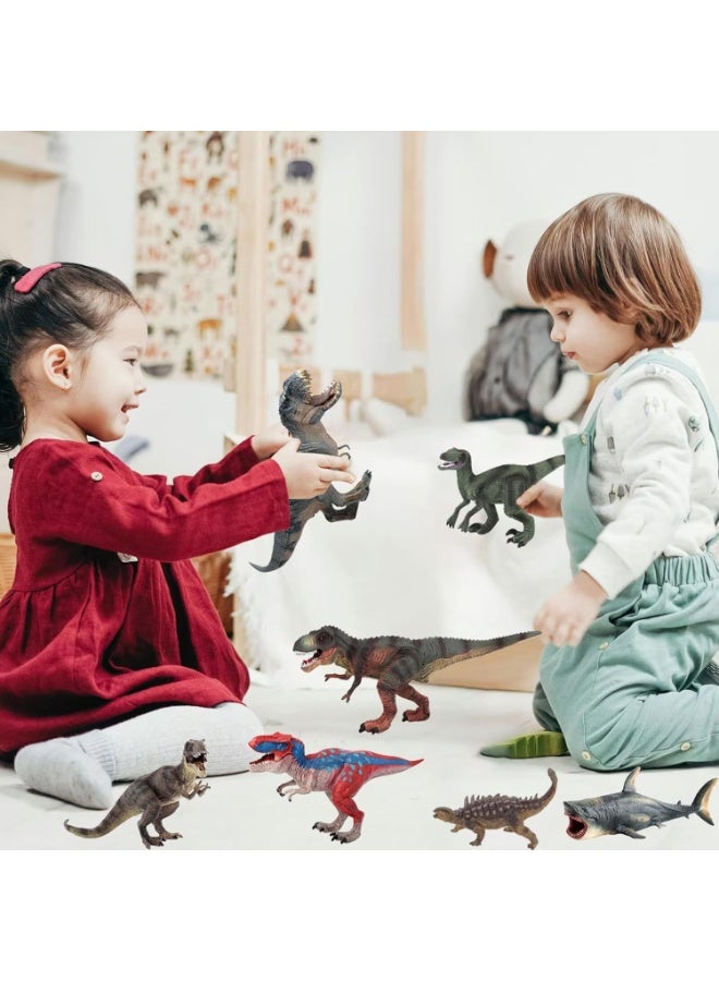 HALAMODO Grey/Brown T-Rex Dinosaur Model , Realistic Dinosaur Toy, Wild Ornaments, Jungle Zoo Cognitive Toys, Children's Birthday Party Gifts 31x13x17 cm - Image 5