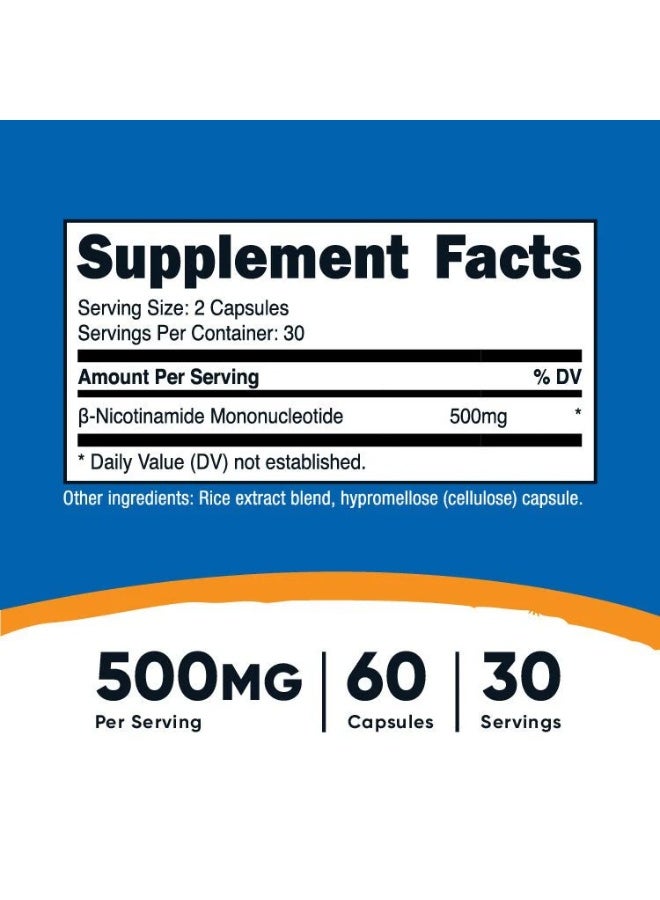 Nutricost NMN 500 mg - 60 Capsules - Image 3