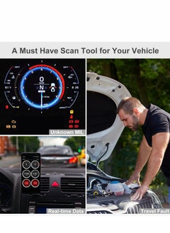 Excefore Car OBD2 Scanner Bluetooth Diagnostic Tool Code Reader Check Engine Light for Andriod iOS Windows  - Image 2