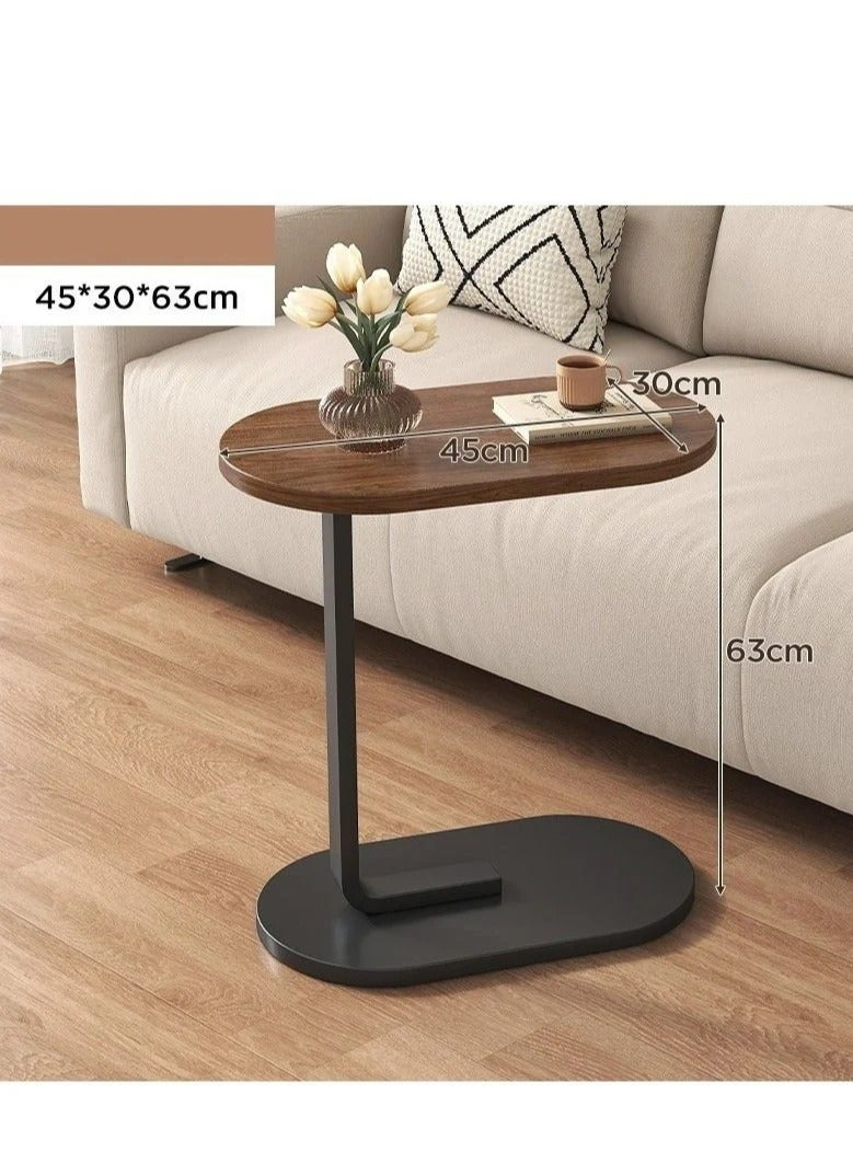 C Shaped End Table, Side Table for Couch and Bed, Small Side Table, TV Tray Table for Small Spaces, Living Room, Bedroom, Rustic Snack Table 45*30*63CM - Image 3