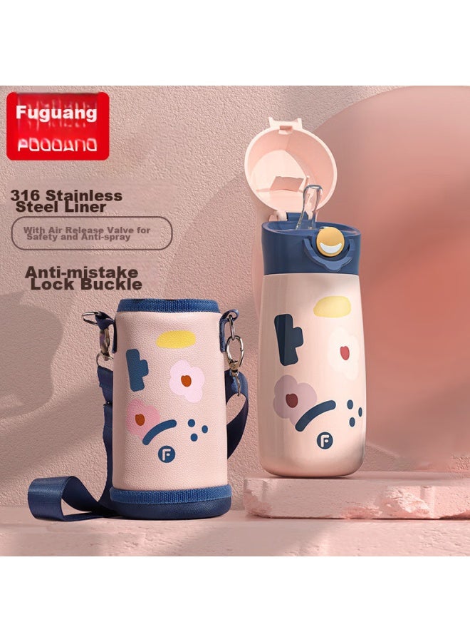Fga Fuguang Children's Insulated Cup, 316 Stainless Steel, Large Capacity, With Straw, Portable, For Pregnant Women, Babies, And Students, Water Bottle - Image 1