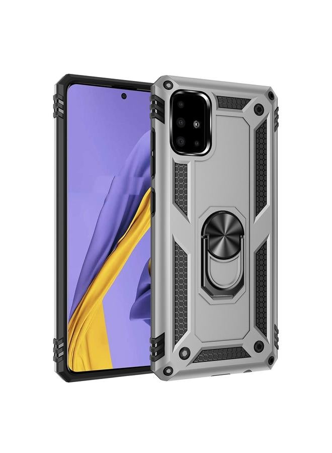 اس-توب جراب لهاتف Samsung Galaxy A51 5G مقاوم للصدمات مصنوع من مادة TPU + PC مع حامل دوار 360 درجة - Image 1
