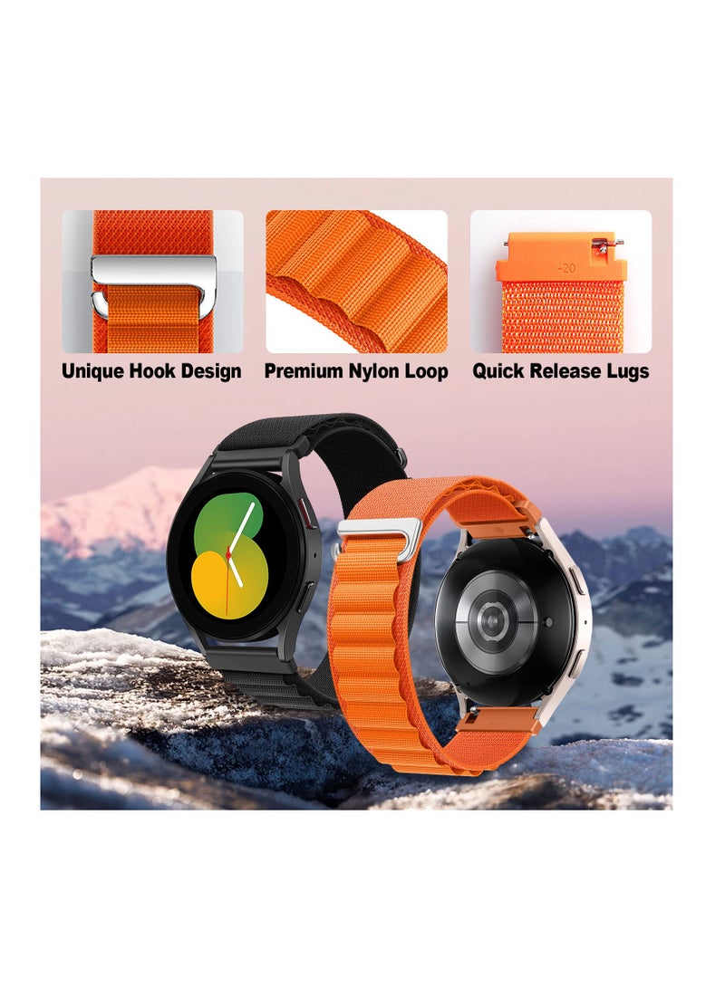 20mm Watch Straps Compatible with Samsung Galaxy Watch 6 Classic 47mm 43mm Galaxy Watch 6/5/4 40mm 44mm/Galaxy Watch 5 Pro Sport Nylon Strap Amazfit GTS 4 Quick Release Strap - Image 2