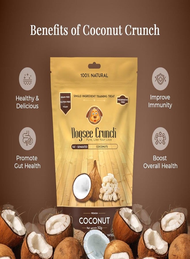 Dogsee Crunch Coconut Training Treats for Dogs - 50g Real Coconuts | for Better Digestive Health | Freeze-Dried Training Treats - Image 4