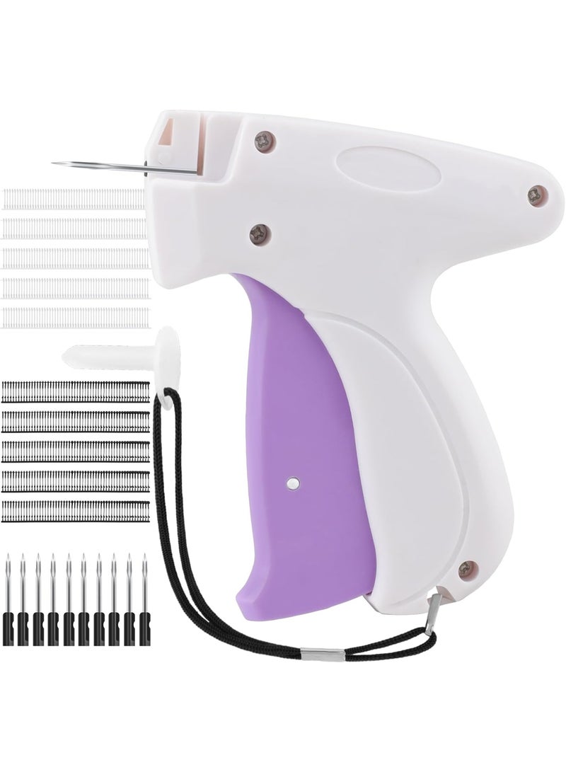 كيلا مسدس غرز للملابس، مسدس تسعير للملابس، مثبت سريع للأقمشة الدقيقة مع ١٠ إبر و١٠٠٠ مشبك تثبيت لملصقات الملابس (أبيض) - Image 1