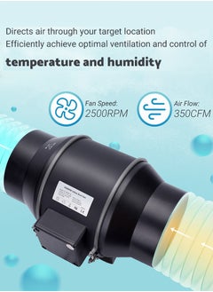 INKBIRD INKBIRD Inline Duct Fan IVC-001W 15CM with Smart Controller Variable Fan Speed Temperature and Humidity Control HVAC Vent Blower for Grow Tents Vertical Farms Kitchens Basements  - Image 3