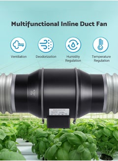 INKBIRD INKBIRD Inline Duct Fan IVC-001W 15CM with Smart Controller Variable Fan Speed Temperature and Humidity Control HVAC Vent Blower for Grow Tents Vertical Farms Kitchens Basements  - Image 2