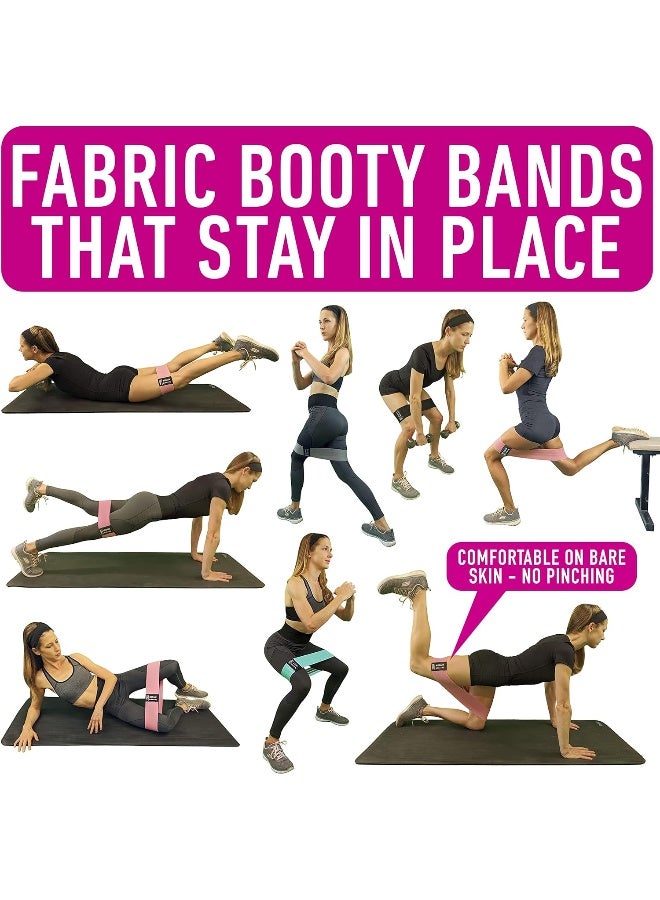 Vergali Resistance Bands for Working Out with Workout Bands Guide. 4 Booty Bands for Women Men Fabric Elastic Bands for Exercise Bands Resistance Bands for Legs Bands for Working Out Hip Thigh Glute Bands Set  - Image 3