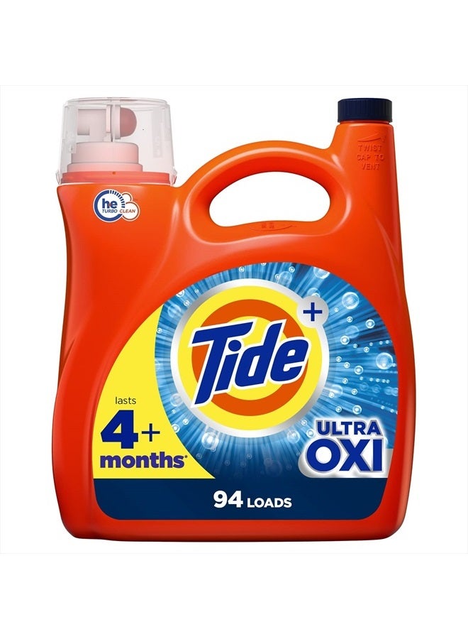 Tide Ultra Oxi Liquid Laundry Detergent HE Compatible, 94 Loads, 132 fl oz  - Image 1